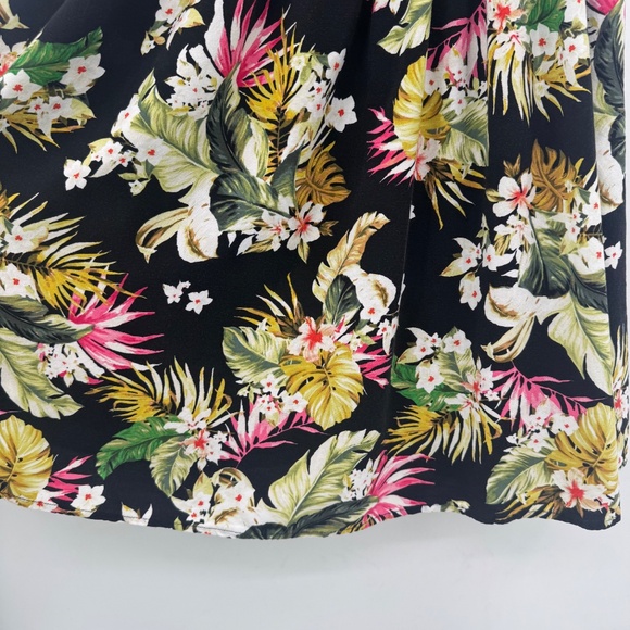 Rip Curl Dress Women XS Black Floral Sleeveless Tropical Rayon Short Beach - Picture 5 of 11